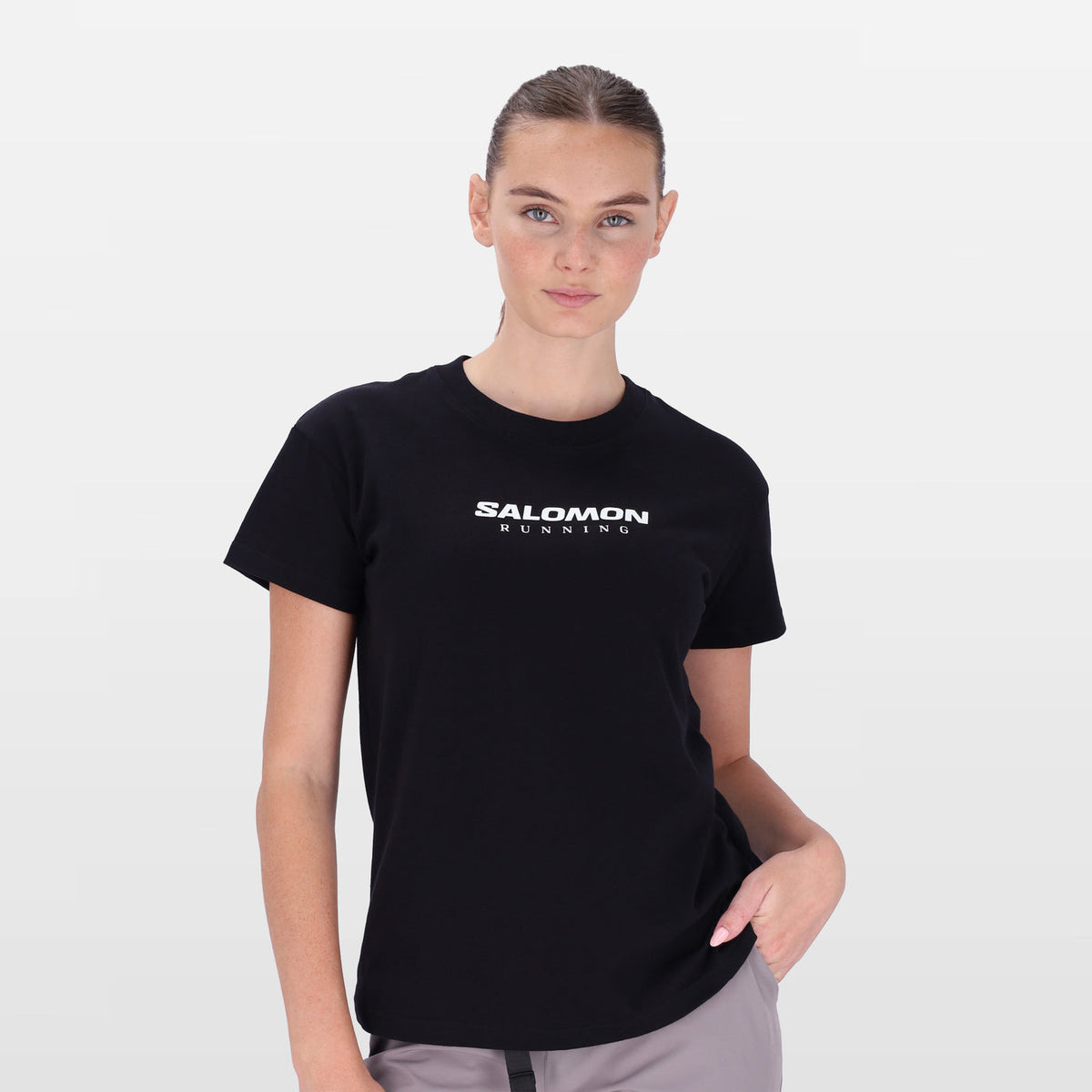 Salomon Run Far Ii Ss Tee W Black