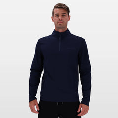 Salomon Mens Run Mid Quarter Zip Jacket Midnight Blue