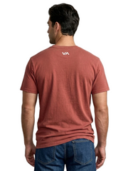 RVCA Mens Blur T-Shirt In Dusty Red