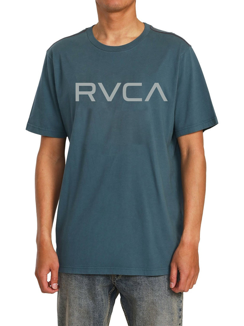 RVCA Mens Big RVCA T-Shirt In Duck Blue