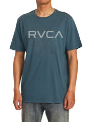RVCA Mens Big RVCA T-Shirt In Duck Blue
