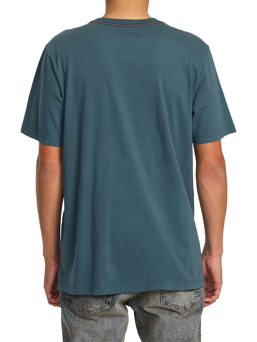 RVCA Mens Big RVCA T-Shirt In Duck Blue