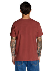 Rvca Mens Big Rvca Ss Red Stitch Dusty Red