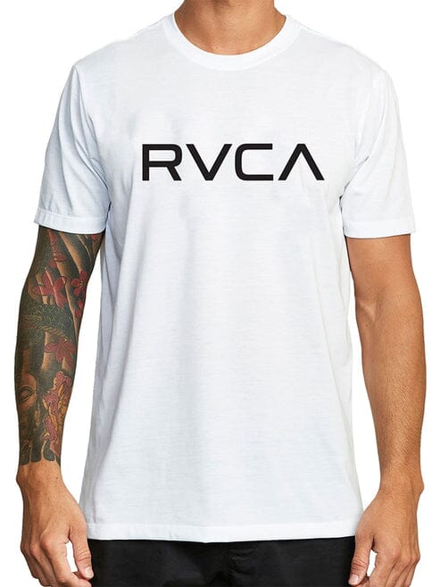 RVCA Mens T-Shirt In White & Black