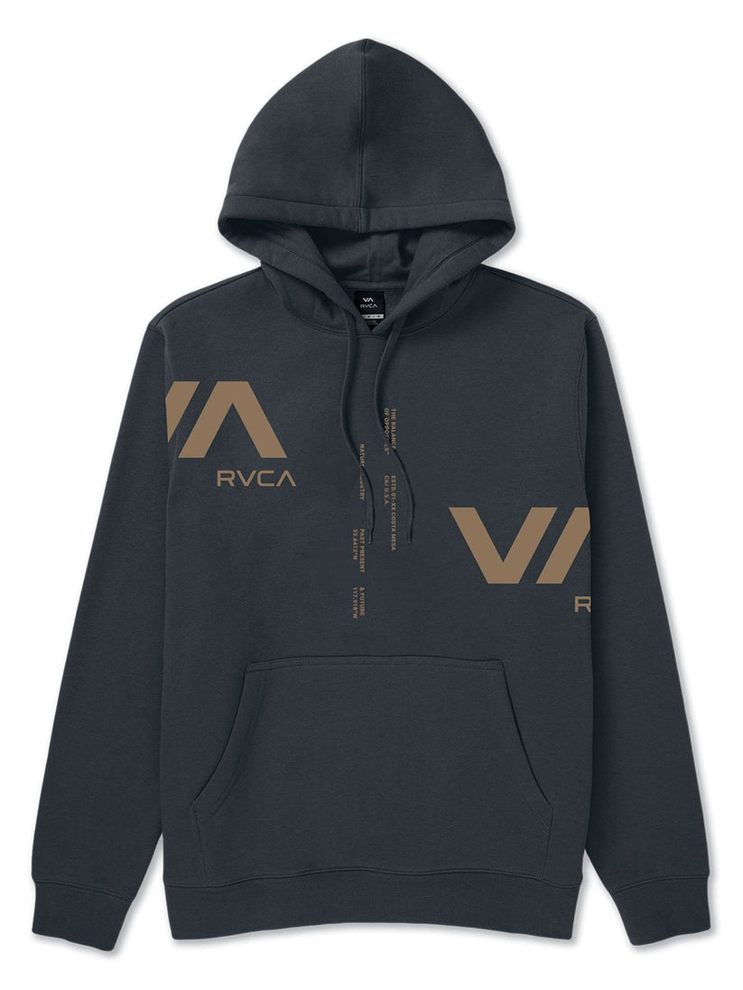 RVCA Mens Divided Hoodie In Black