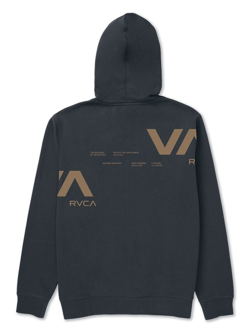 RVCA Mens Divided Hoodie In Black