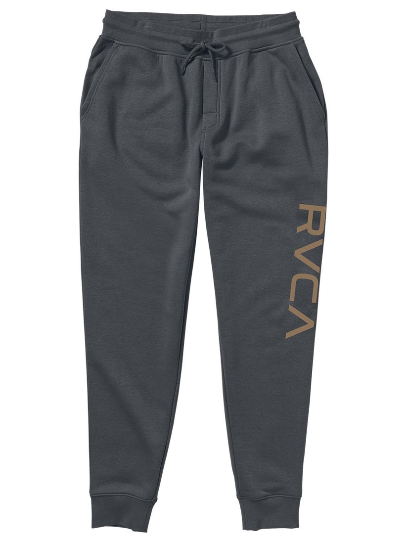 RVCA Mens Embroidered Trackpants In Black