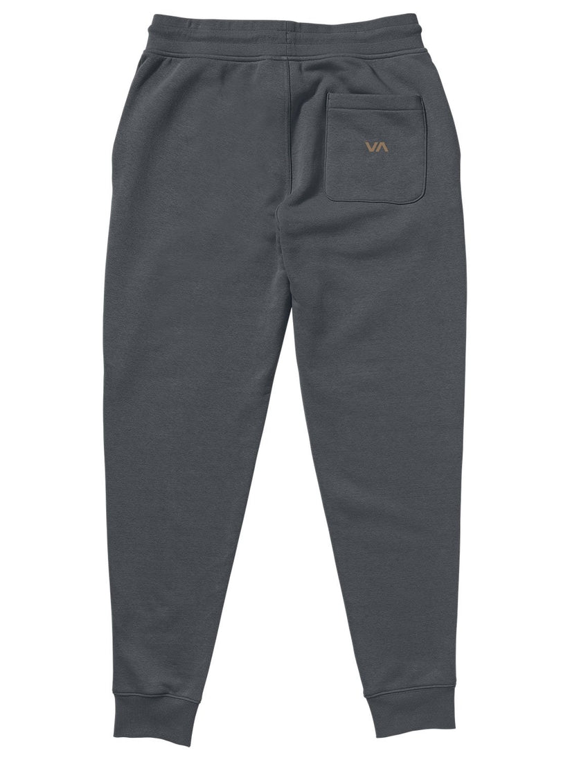 RVCA Mens Embroidered Trackpants In Black
