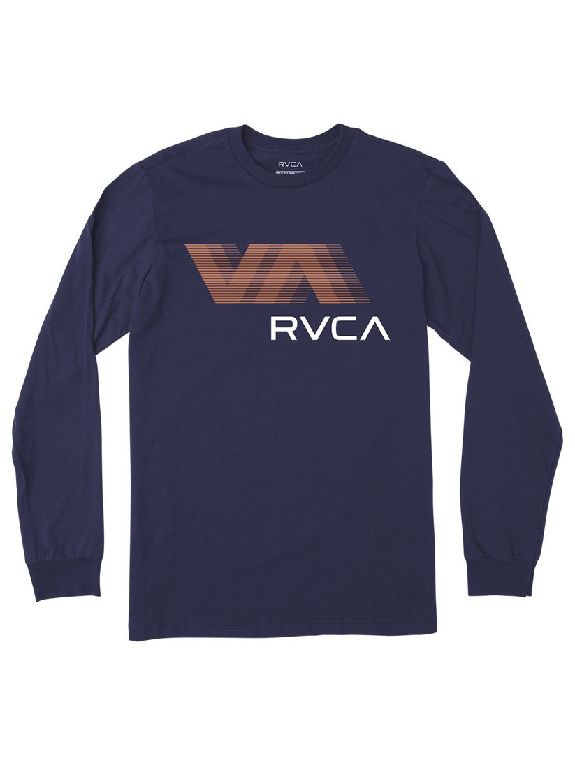 RVCA Mens Blur T-Shirt In Navy