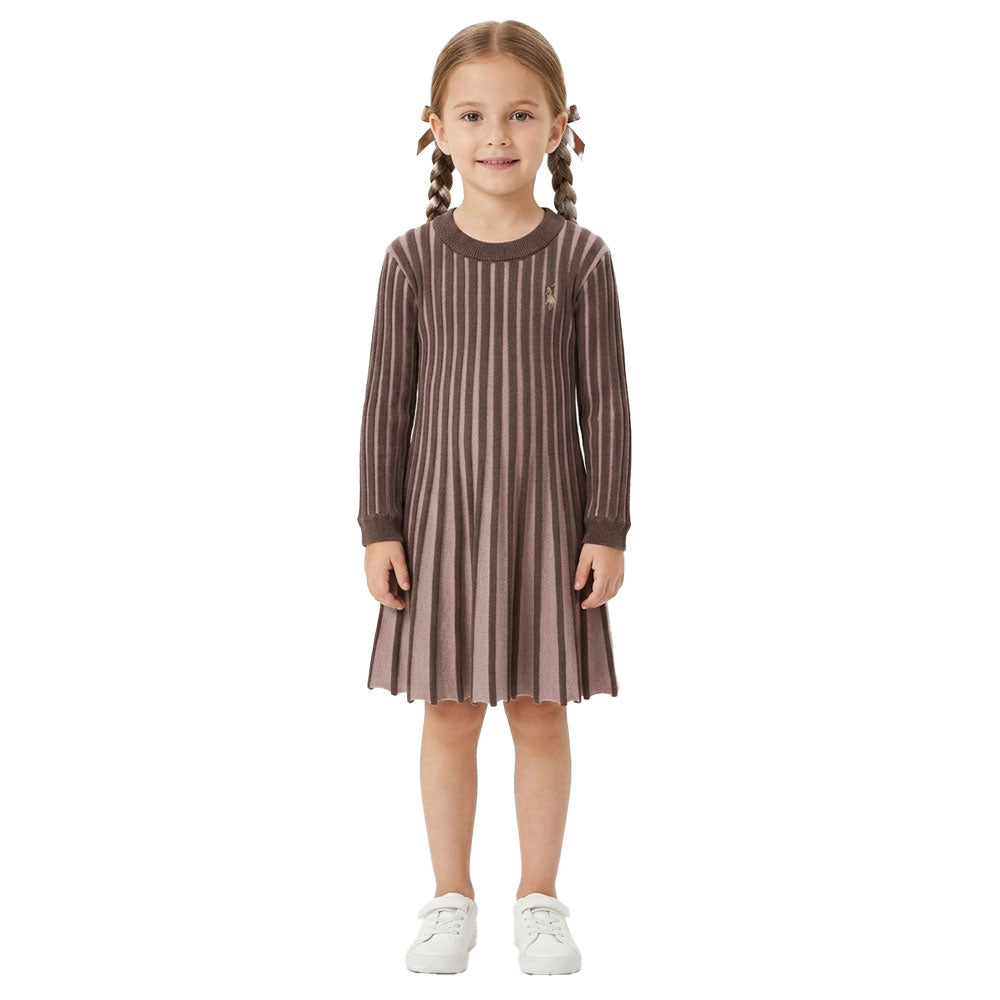 Polo Girls Rebecca Knitted Dress In Iron