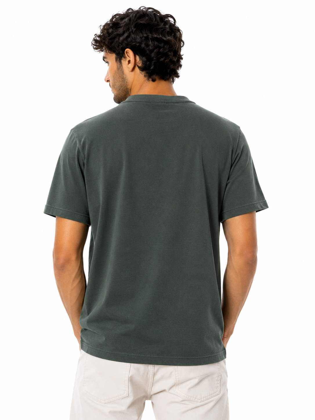 Replay Mens Casual T-Shirt With Replay Logo In Dark Green