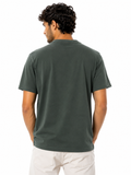 Replay Mens Casual T-Shirt With Replay Logo In Dark Green
