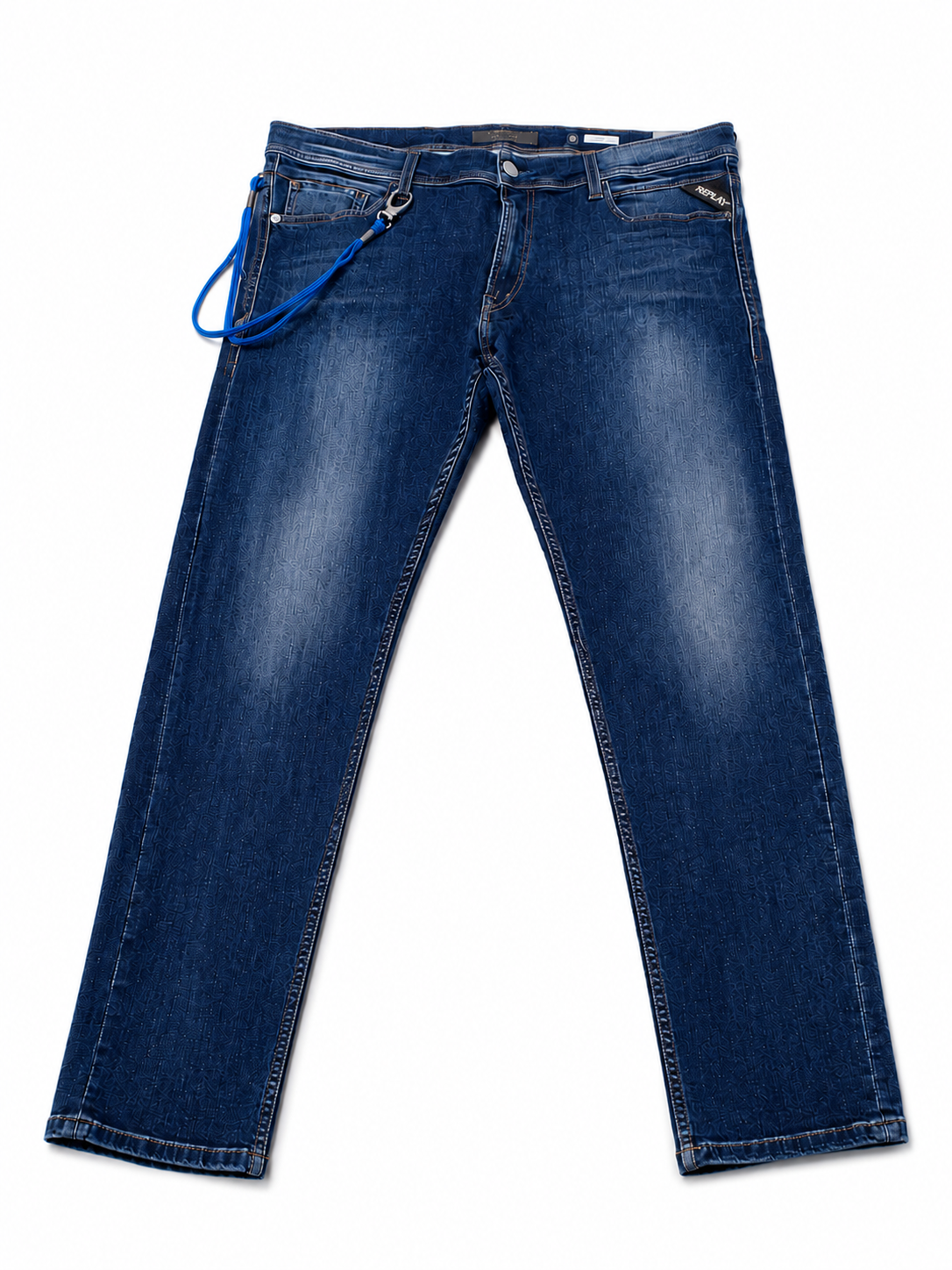 Replay Mens Max Titanium Jeans In Navy