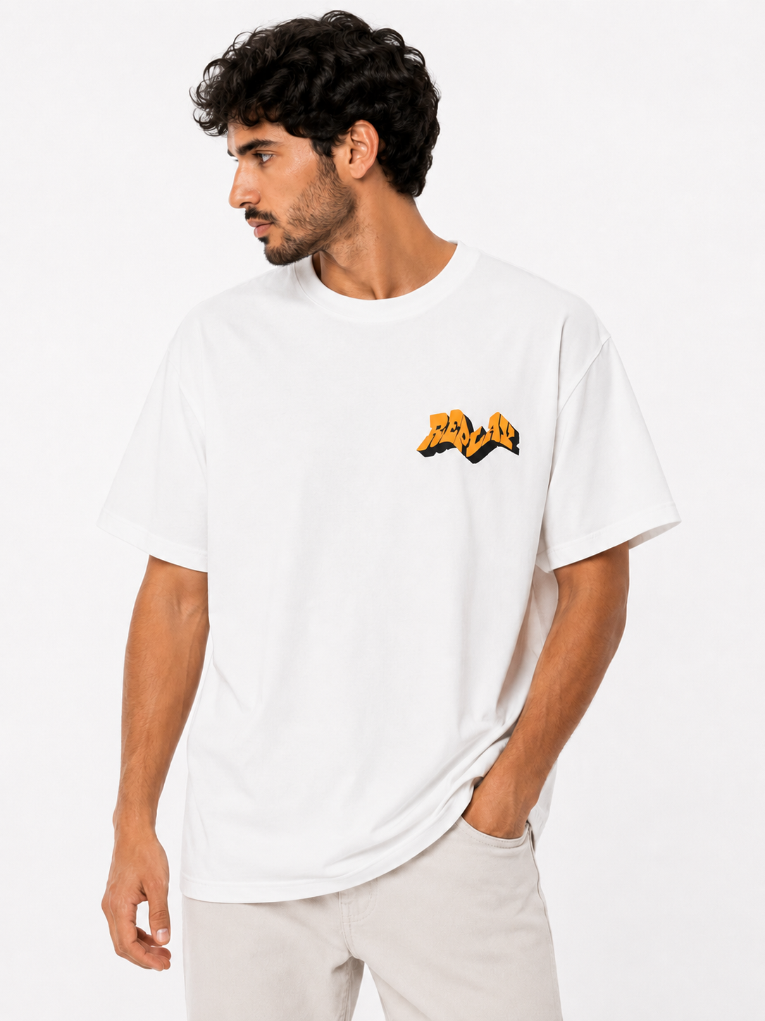 Replay Mens Motocross Graphic Desgin T-Shirt In White