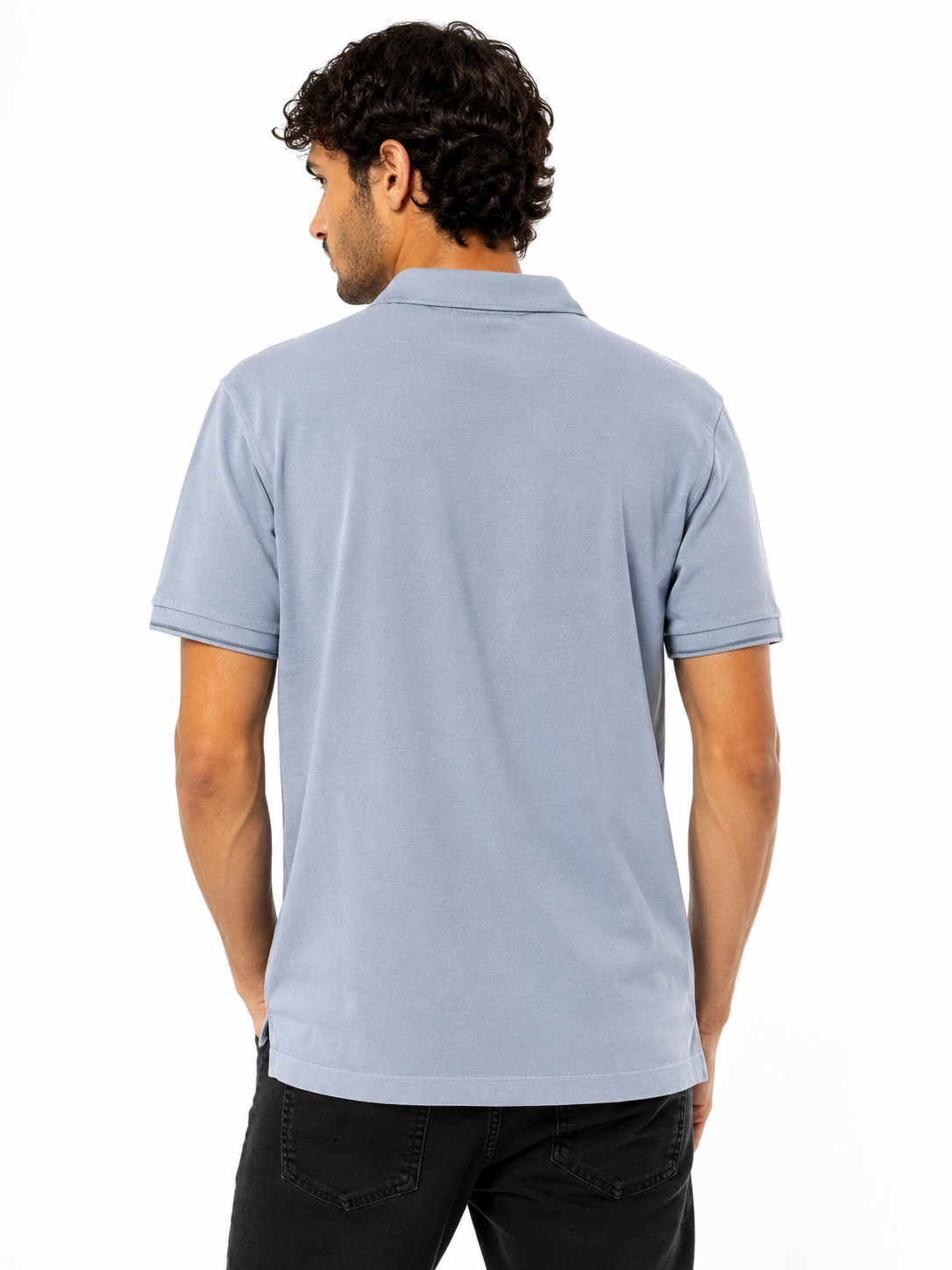 Replay Mens Polo T-Shirt In Sky Blue