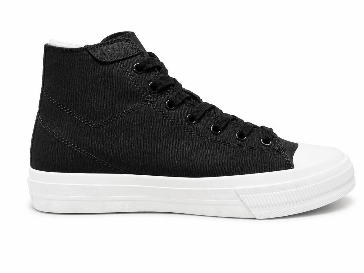 Replay Mens Snap Brush Sneakers In Black/White