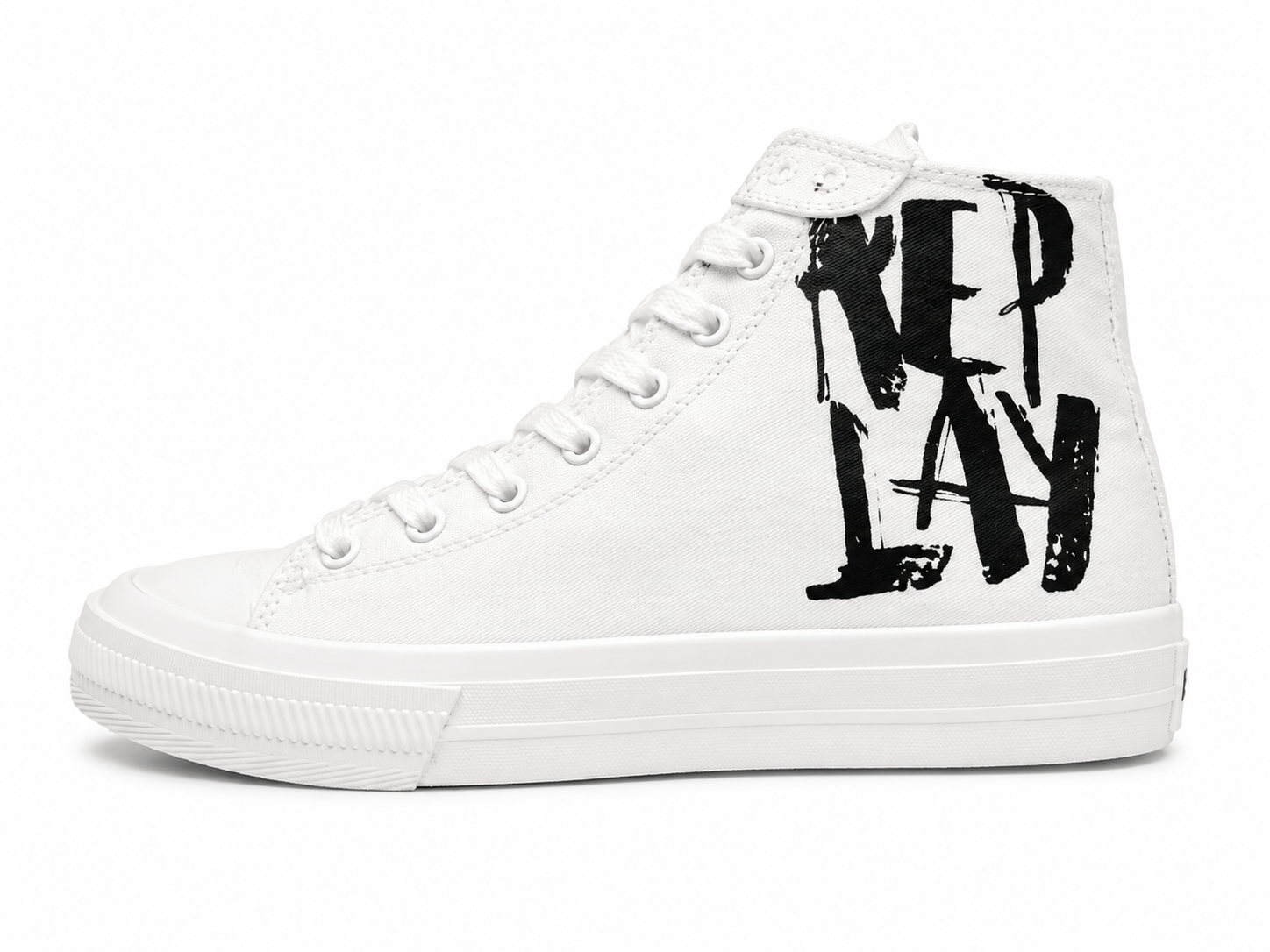 Replay Mens Snap Brush Sneakers In White