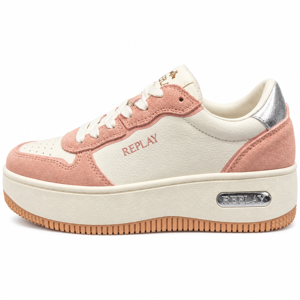 Replay Womens Epic High Shade Shoes In Pink And White