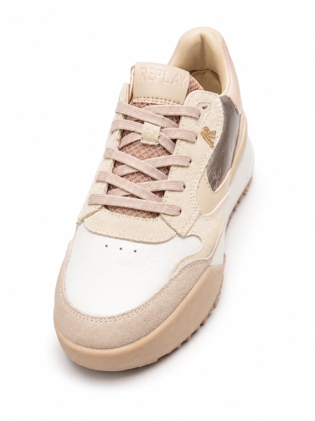 Replay Womens Field W Vibe Sneakers In Nude Multi