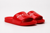 Replay Womens Up Patent Slides In Red