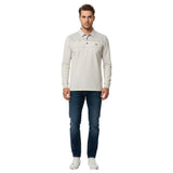 Loreti Mens Rive Long Sleeve Golfer In Cream