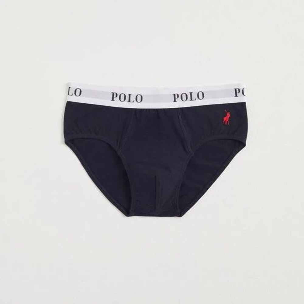 Polo Mens Rob Plain Knit Briefs In Navy