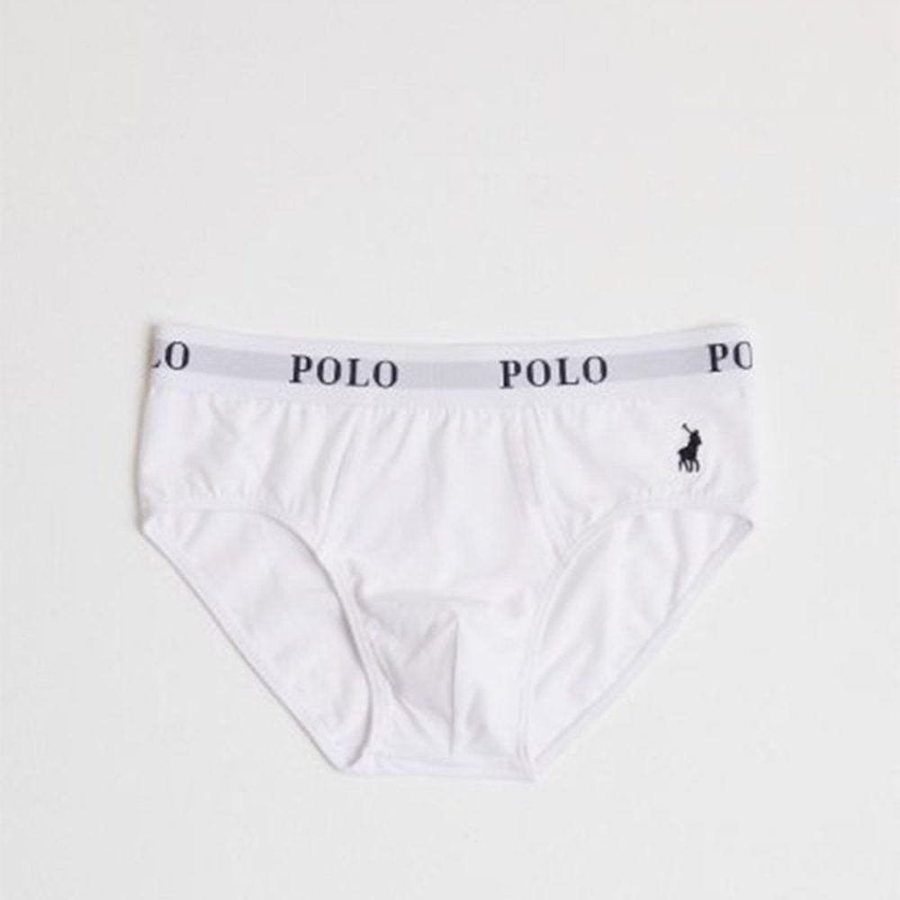 Polo Mens Rob Plain Knit Briefs In White