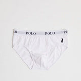 Polo Mens Rob Plain Knit Briefs In White