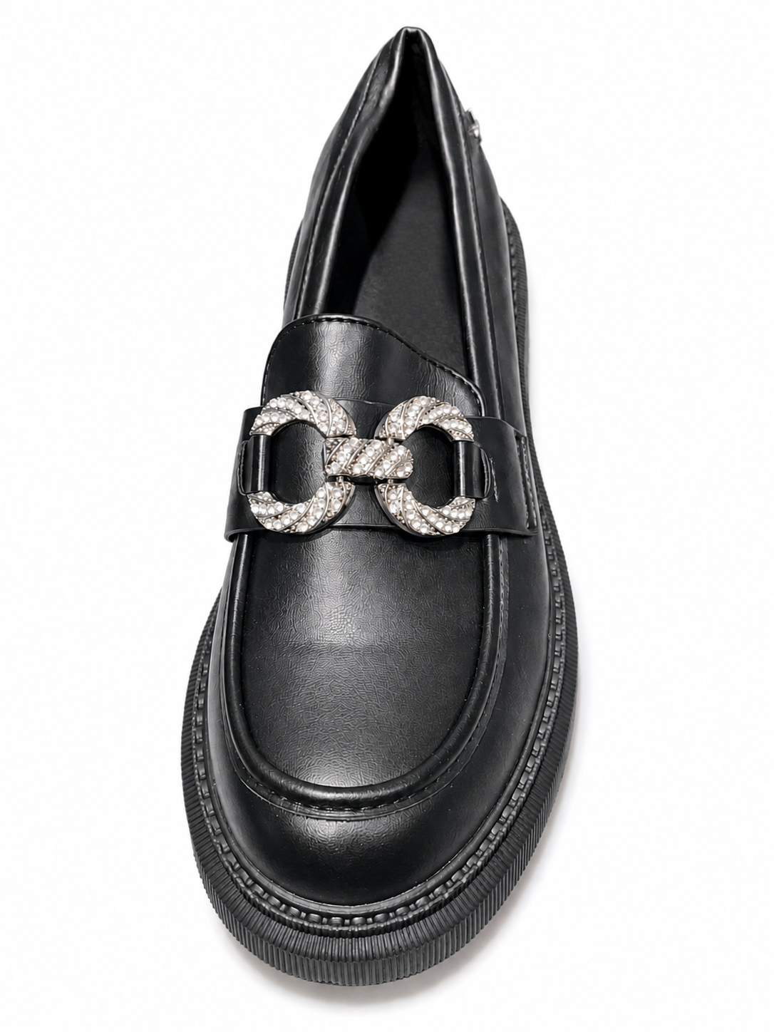 Rock & Co Ladies Chainz 11 Flat Shoes In Black