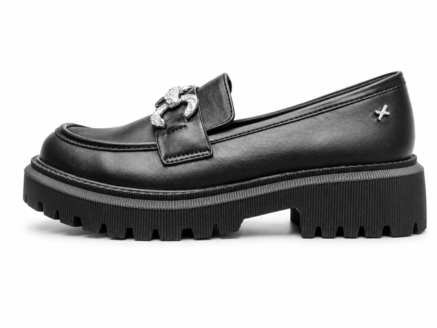 Rock & Co Ladies Chainz 11 Flat Shoes In Black