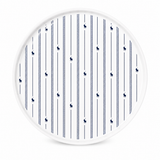 Polo Rope Desgin Dinner Plate 4 Piece Set In White/Navy