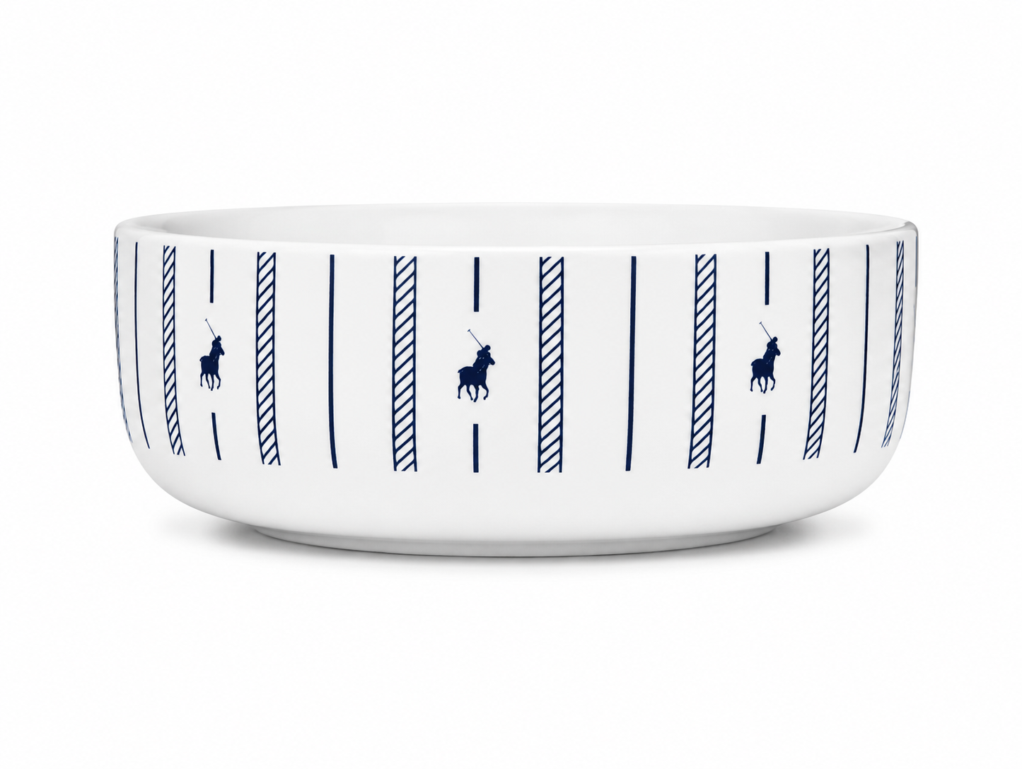 Polo Rope Design Snack Bowl 4 Piece Set In White/Navy