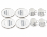 Polo Rope Design Tea Set 8 Piece Set In White/Navy