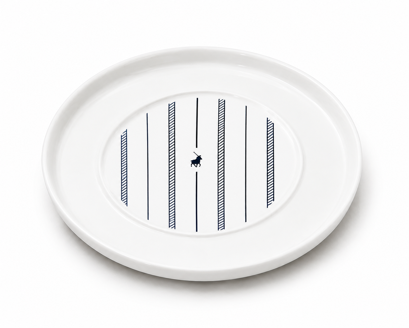 Polo Rope Design Tea Set 8 Piece Set In White/Navy