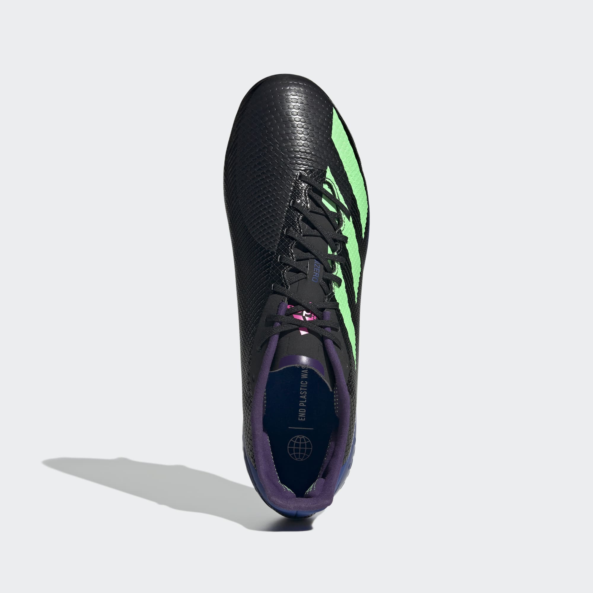 Adidas Unisex Rugby Adizero RS7 SG Boots In Core Black / Beam Green / Team Shock Pink