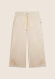 Freddy Womens Knitted Cropped Trouser In Whitecup Gray