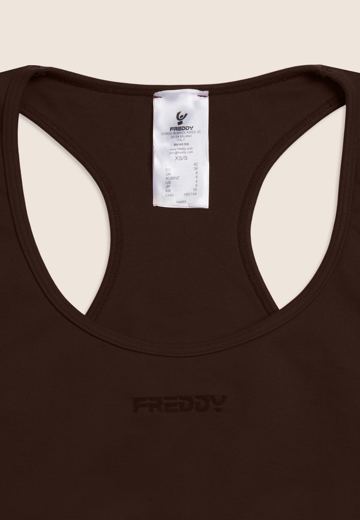Freddy Womens Knitted Seamless Tracksuit In Brown