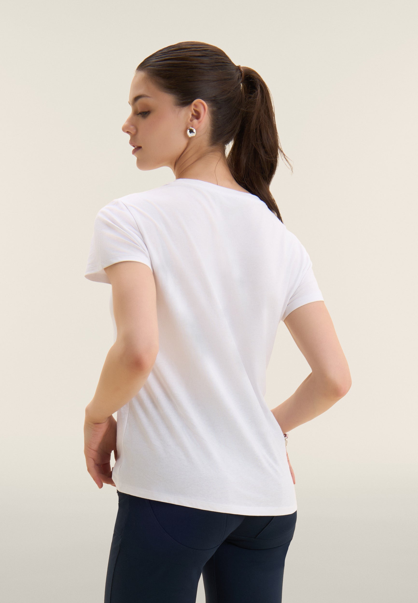 Freddy Womens Knitted Short Sleeves T-Shirt Floral Print In White/Light Blue