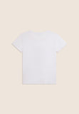 Freddy Womens Knitted Short Sleeves T-Shirt Floral Print In White/Fuchsia