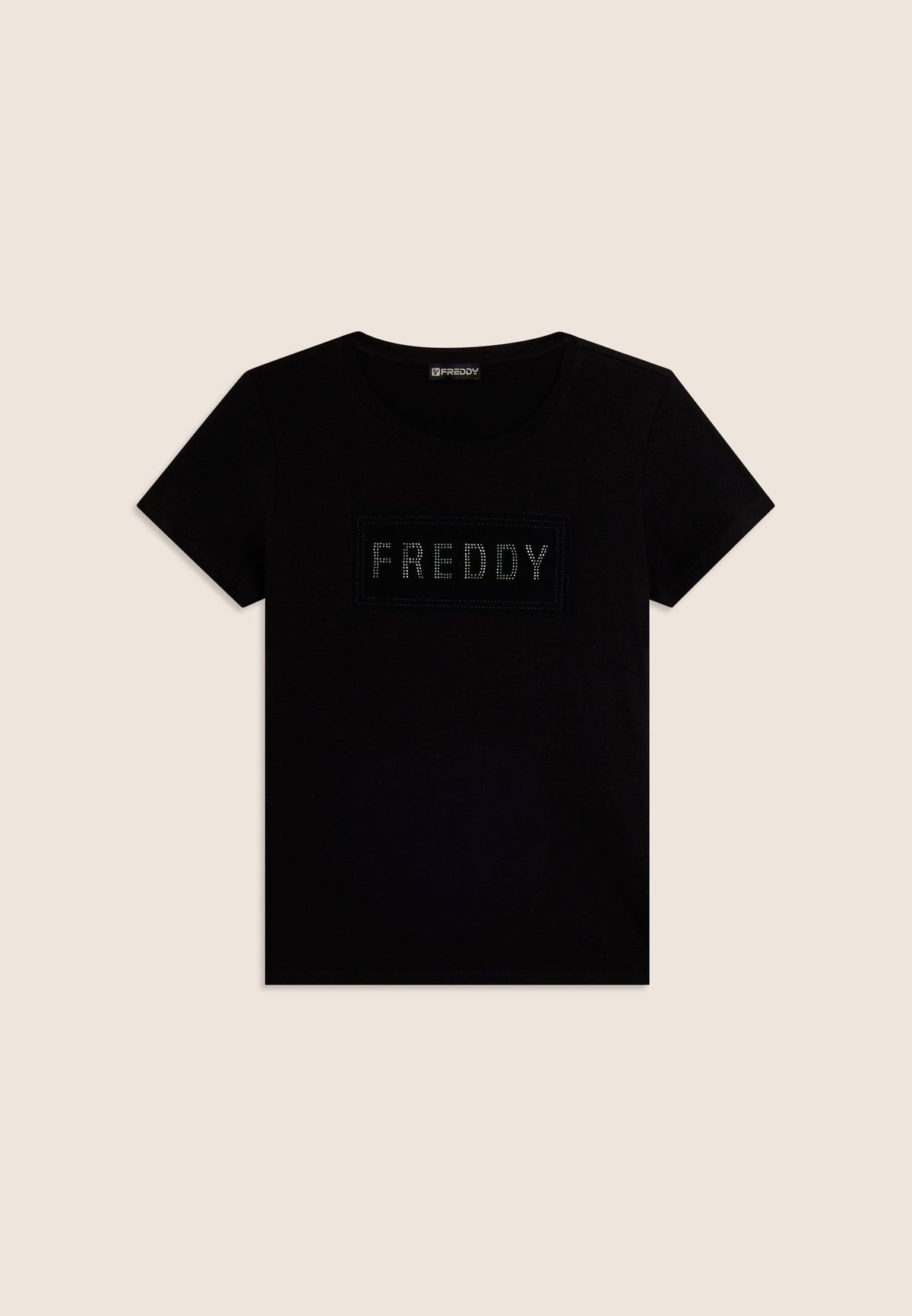 Freddy Womens Knitted Short Sleeves T-Shirt In Black