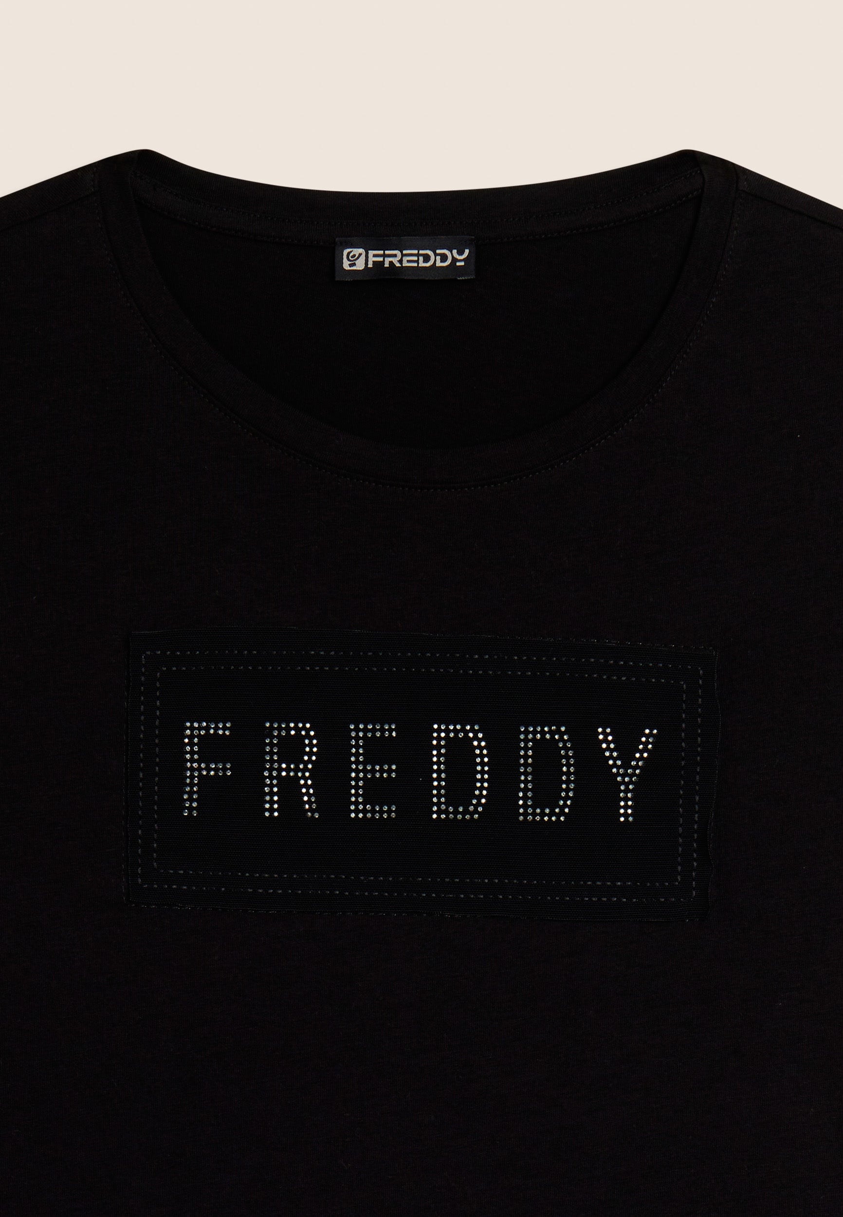 Freddy Womens Knitted Short Sleeves T-Shirt In Black