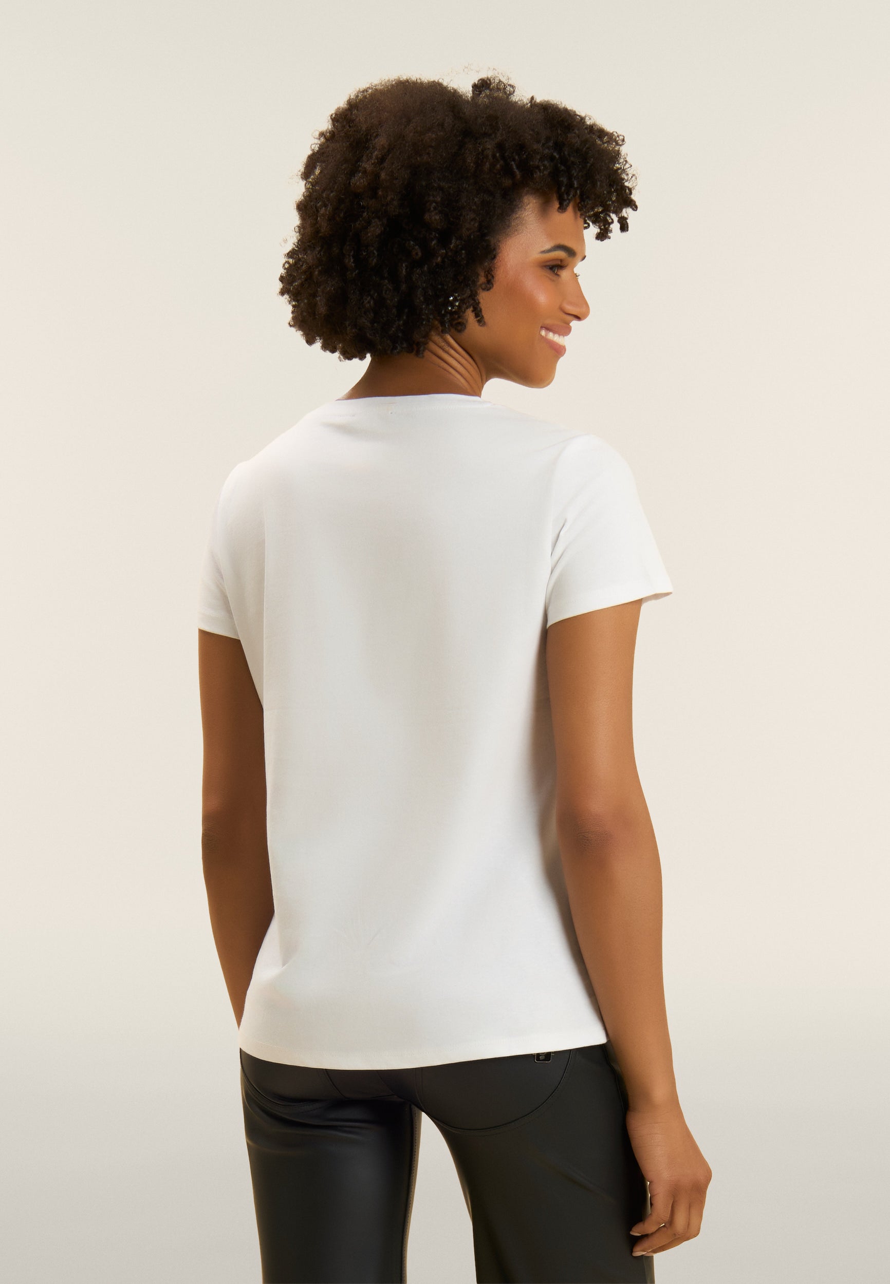 Freddy Womens Knitted Short Sleeves T-Shirt In White