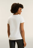Freddy Womens Knitted Short Sleeves T-Shirt In White