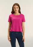 Freddy Womens Knitted Cropped T-Shirt In Pink