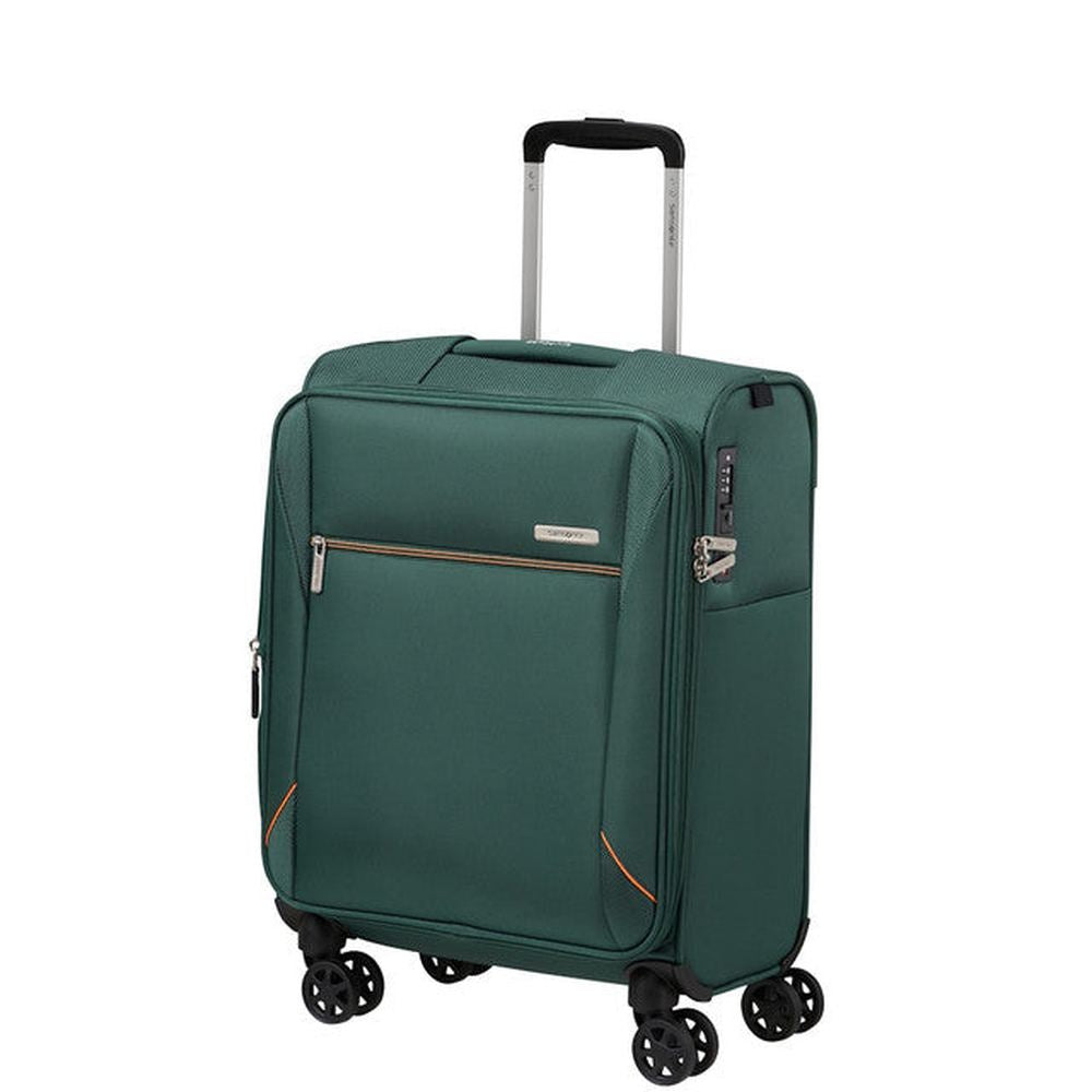 Samsonite Base Breeze Spinner Expendable Trolley Bag In Dark Green