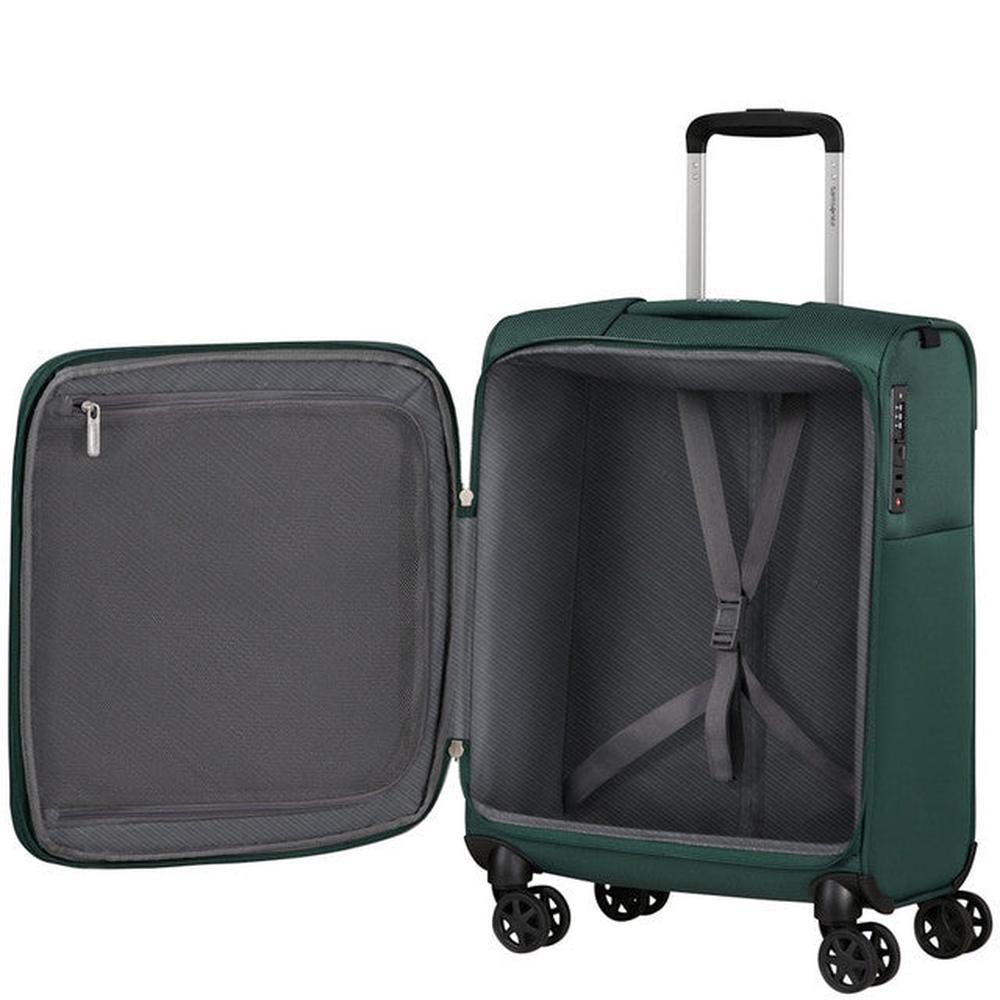 Samsonite Base Breeze Spinner Expendable Trolley Bag In Dark Green
