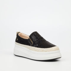 Butterfly Feet Ladies Senhora 24 Shoes In Black and White