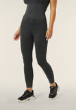 Freddy Womens Knitted Seamless 7/8 Leggings High Waist In Black Indigo