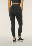 Freddy Womens Knitted Seamless 7/8 Leggings High Waist In Black Indigo