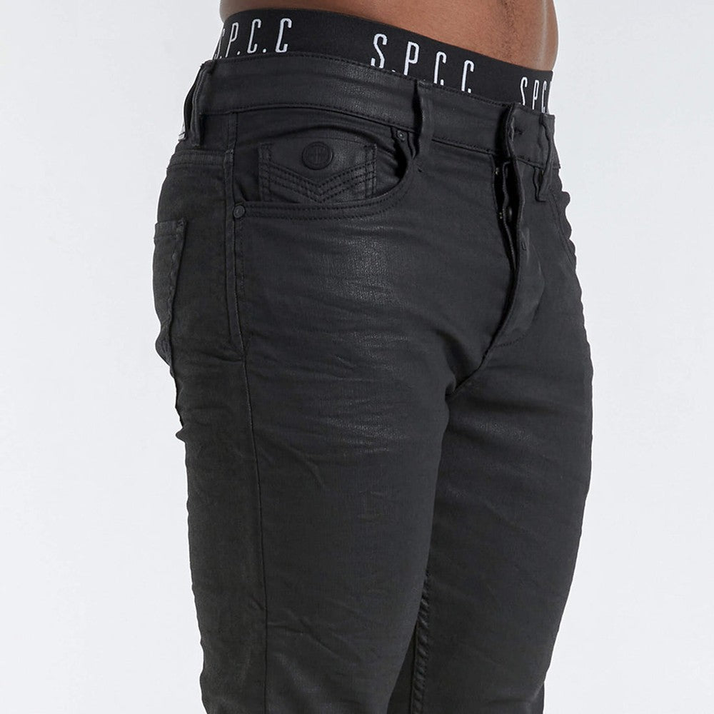 S.P.C.C Mens Black Mamba Skinny Jeans In Black